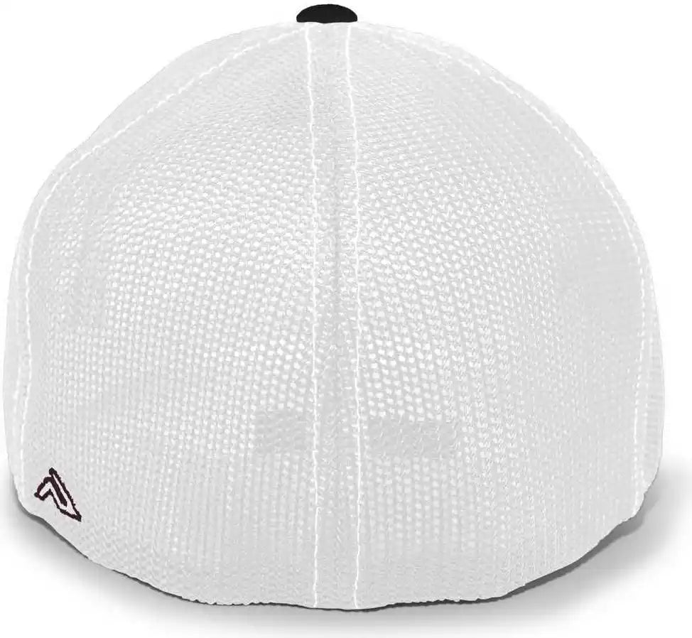 Pacific Headwear 404m Trucker Flexfit Cap - Maroon Black