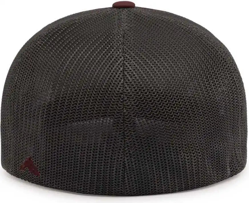 Pacific Headwear 404m Trucker Flexfit Cap - Maroon Graphite