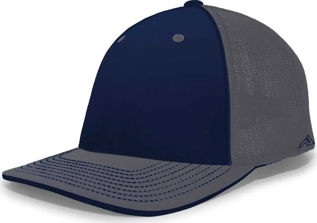 Pacific Headwear 404m Trucker Flexfit Cap - Navy Graphite - Dark Gray / 6 1/2’’ - 7’’