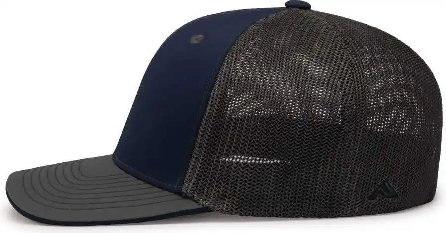 Pacific Headwear 404m Trucker Flexfit Cap - Navy Graphite