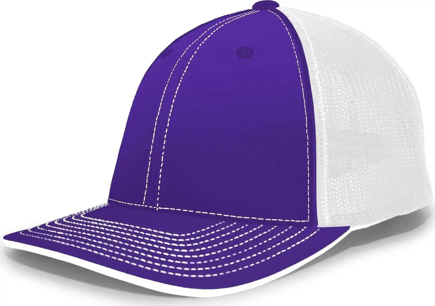 Pacific Headwear 404m Trucker Flexfit Cap - Purple White - 6 1/2’’ - 7’’