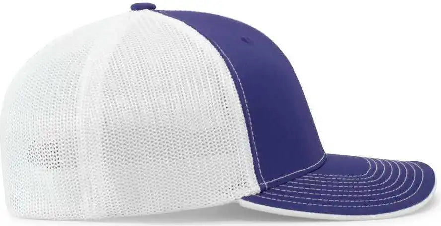 Pacific Headwear 404m Trucker Flexfit Cap - Purple White
