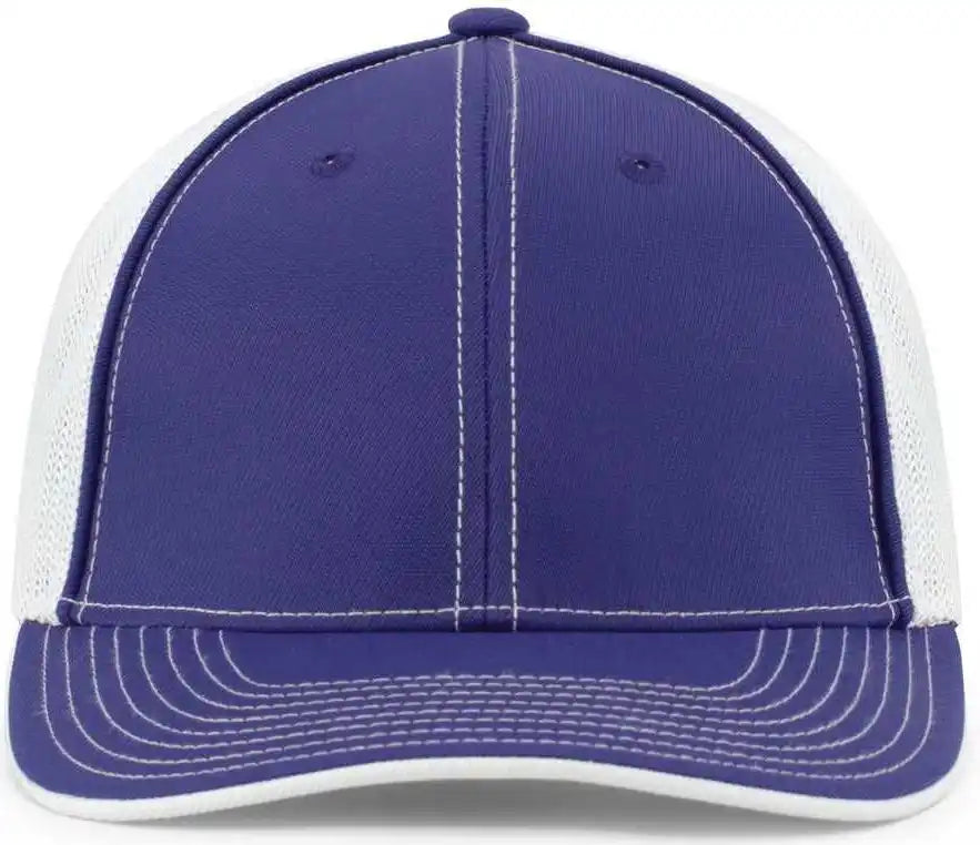 Pacific Headwear 404m Trucker Flexfit Cap - Purple White