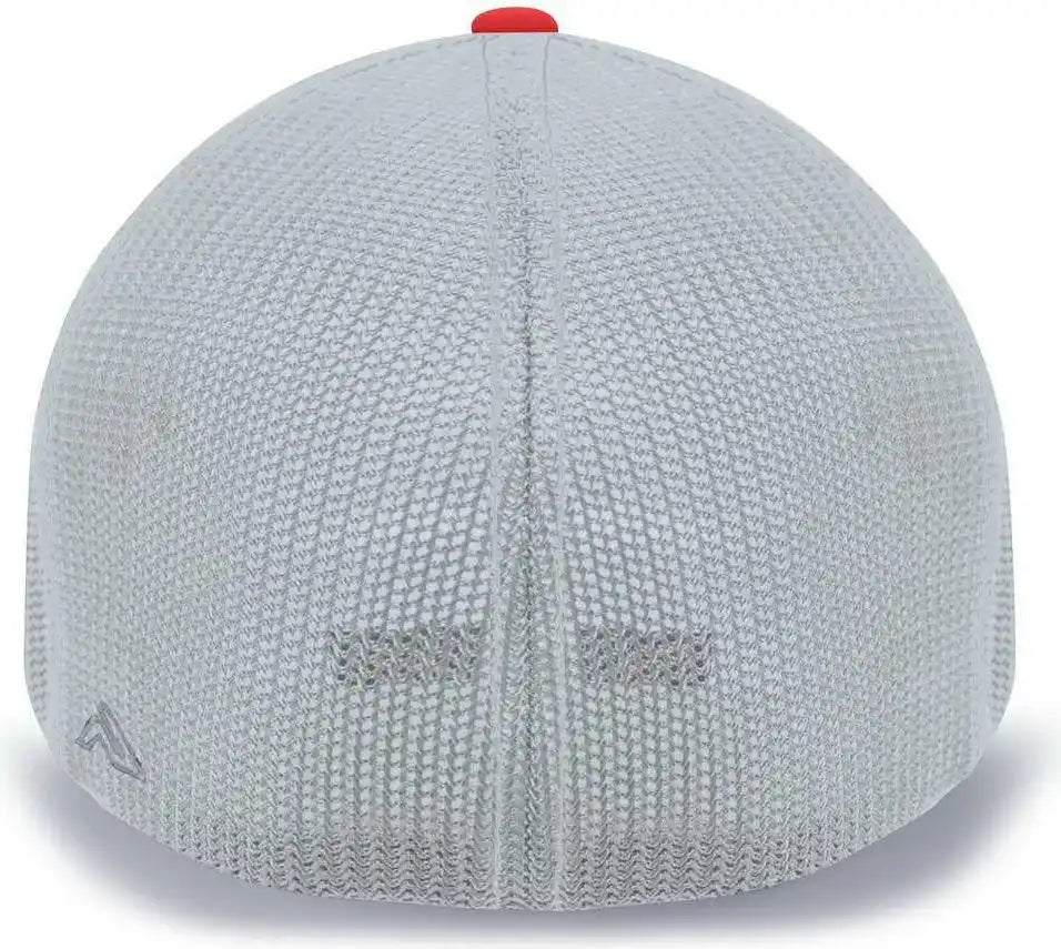 Pacific Headwear 404m Trucker Flexfit Cap - Silver Red