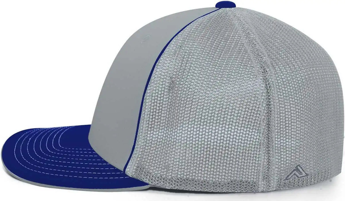Pacific Headwear 404m Trucker Flexfit Cap - Silver Royal