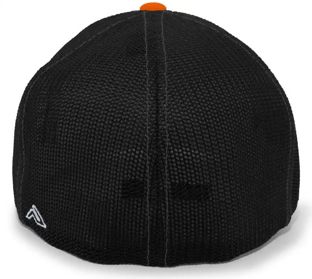 Pacific Headwear 404m Trucker Flexfit Cap - White Orange Black