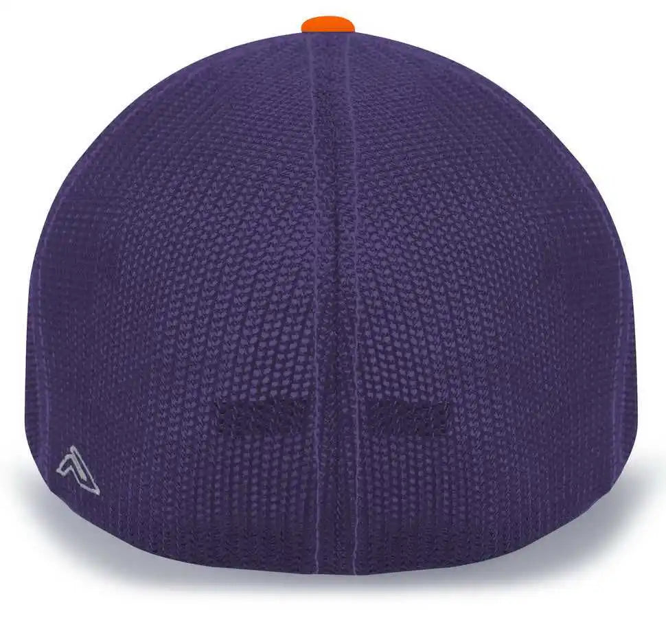 Pacific Headwear 404m Trucker Flexfit Cap - White Purple Orange