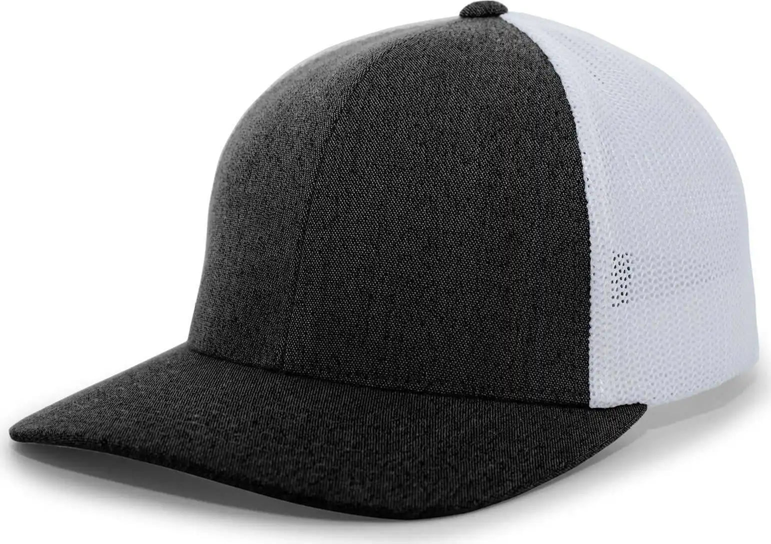 Pacific Headwear 405 Heather Flexfit Trucker Cap - Black White - 6 1/2’’ - 7’’