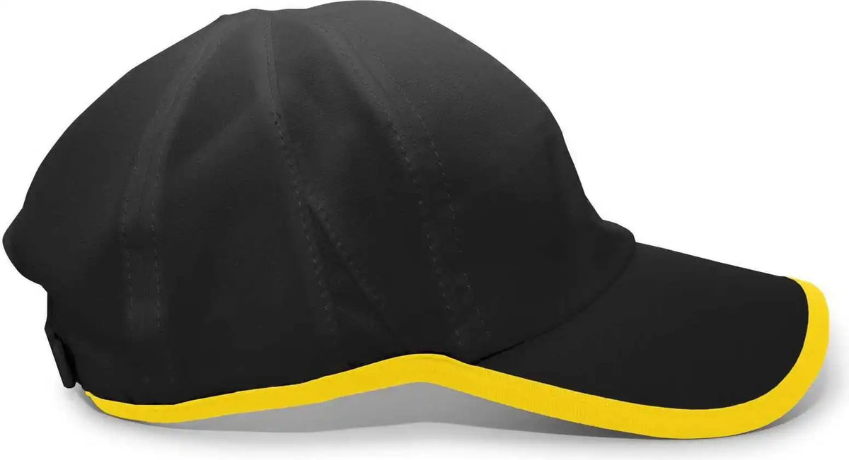 Pacific Headwear 410l Active Cap Hook-and-loop - Black Gold - 7’’ - 7 7/8’’