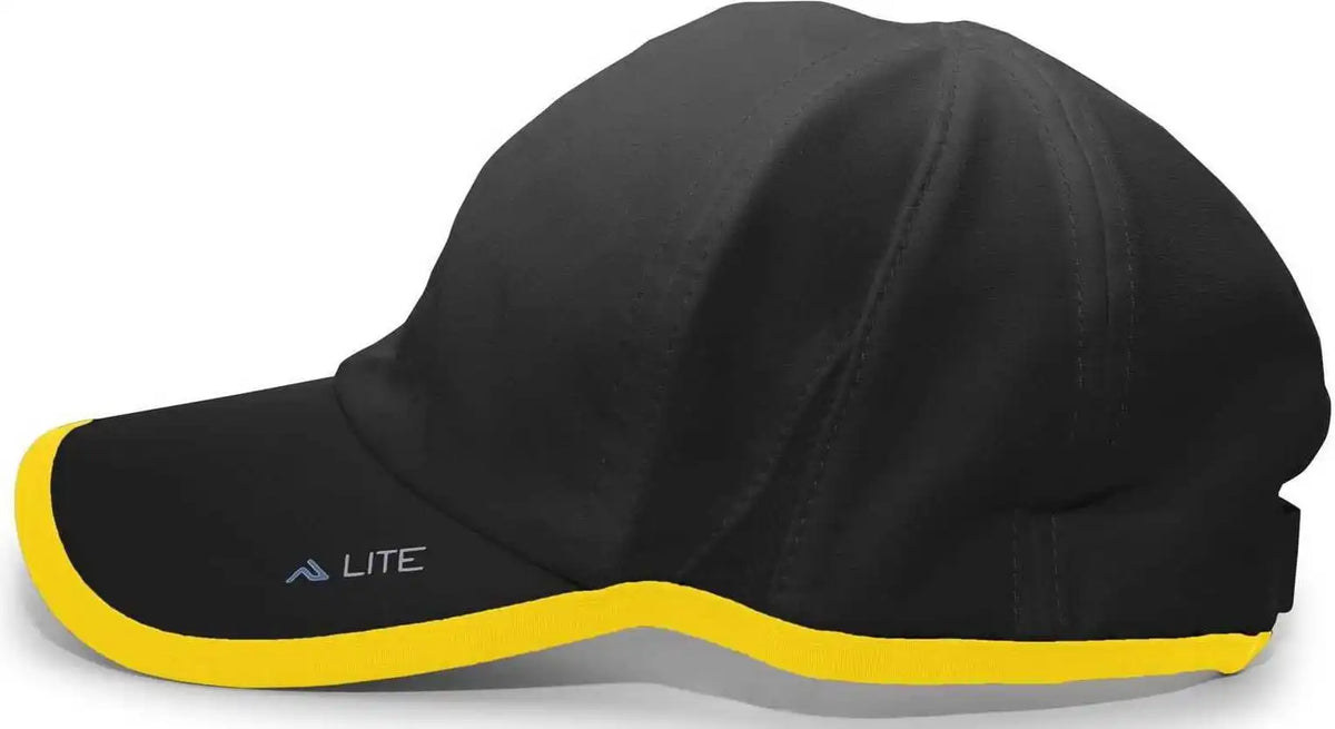 Pacific Headwear 410l Active Cap Hook-and-loop - Black Gold - 7’’ - 7 7/8’’