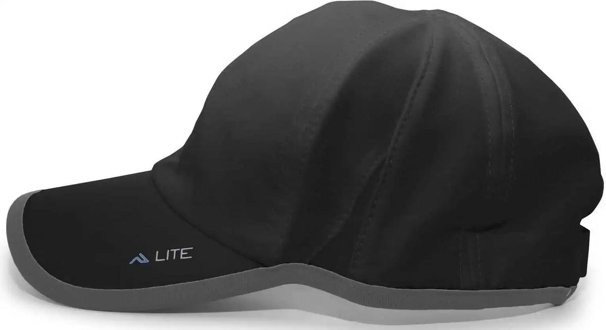 Pacific Headwear 410l Active Cap Hook-and-loop - Black Graphite - Dark Gray / 7’’ - 7 7/8’’