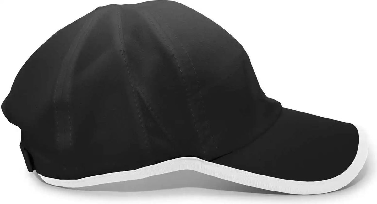 Pacific Headwear 410l Active Cap Hook-and-loop - Black White - 7’’ - 7 7/8’’