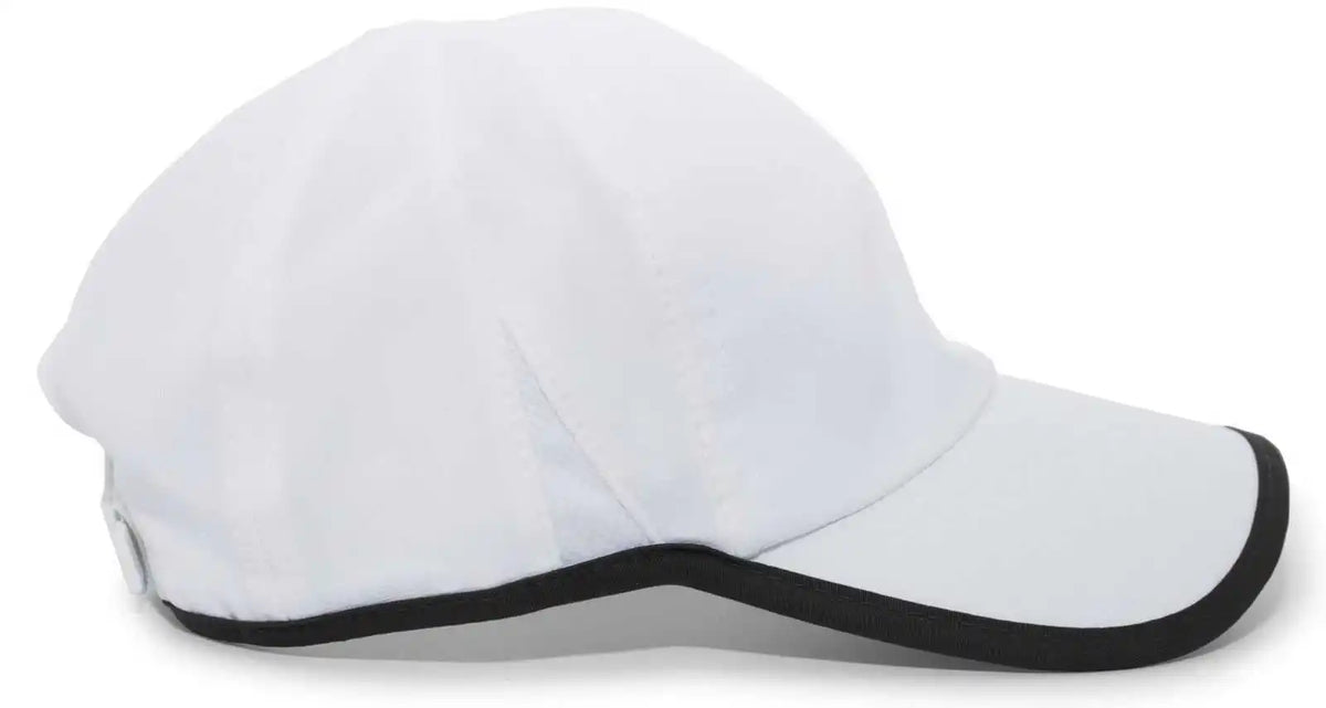 Pacific Headwear 410l Active Cap Hook-and-loop - White Black - 7’’ - 7 7/8’’
