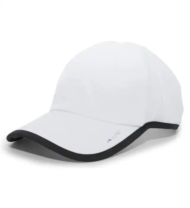 Pacific Headwear 410l Active Cap Hook-and-loop - White Black - 7’’ - 7 7/8’’