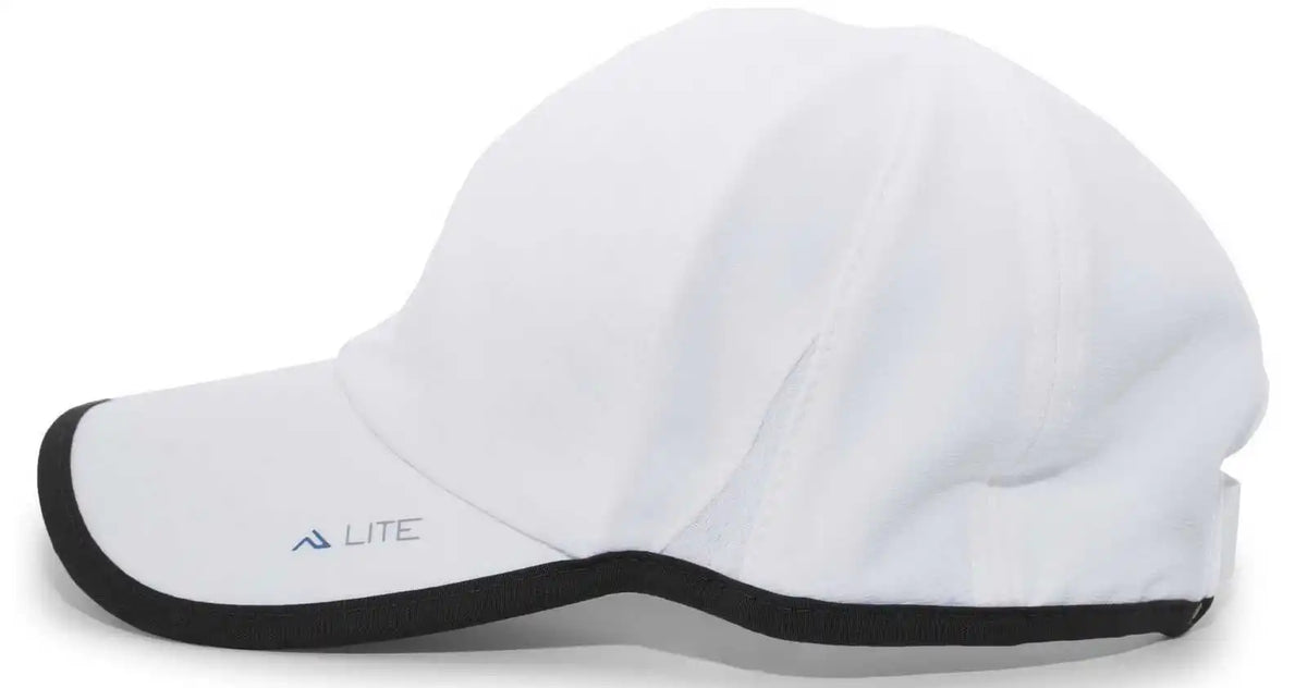 Pacific Headwear 410l Active Cap Hook-and-loop - White Black - 7’’ - 7 7/8’’