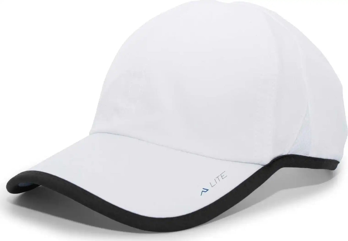 Pacific Headwear 410l Active Cap Hook-and-loop - White Black - 7’’ - 7 7/8’’