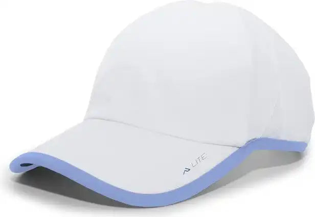 Pacific Headwear 410l Active Cap Hook-and-loop - White Columbia Blue - 7’’ - 7 7/8’’