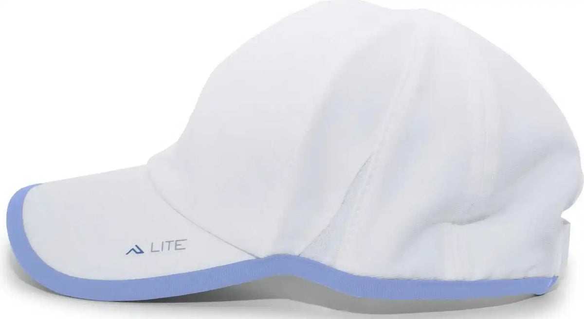 Pacific Headwear 410l Active Cap Hook-and-loop - White Columbia Blue - 7’’ - 7 7/8’’