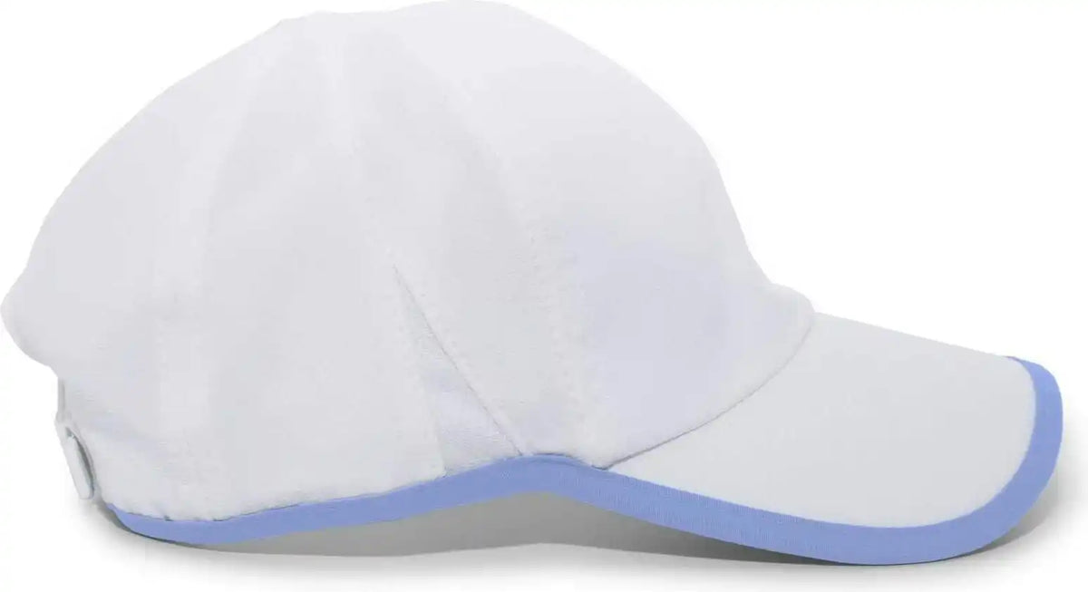 Pacific Headwear 410l Active Cap Hook-and-loop - White Columbia Blue - 7’’ - 7 7/8’’