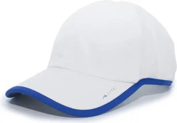 Pacific Headwear 410l Active Cap Hook-and-loop - White Royal - 7’’ - 7 7/8’’