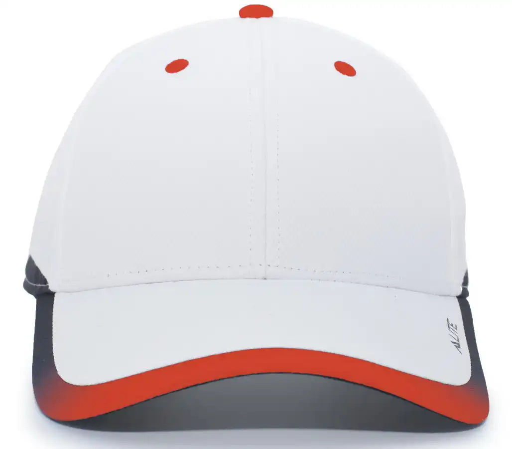 Pacific Headwear 416l Running Cap Hook-and-loop - White Orange - 7’’ - 7 7/8’’