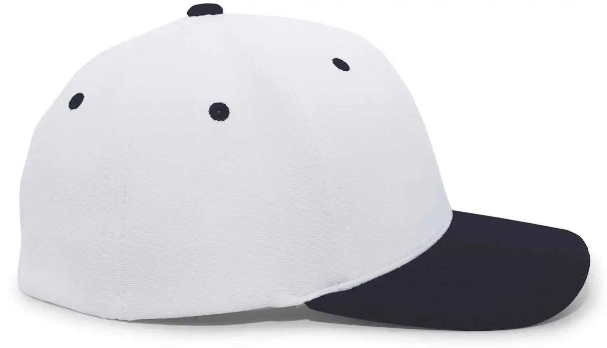 Pacific Headwear 498f M2 Performance Flexfit Cap - White Navy