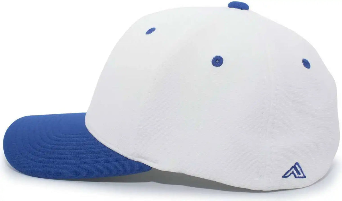 Pacific Headwear 498f M2 Performance Flexfit Cap - White Royal