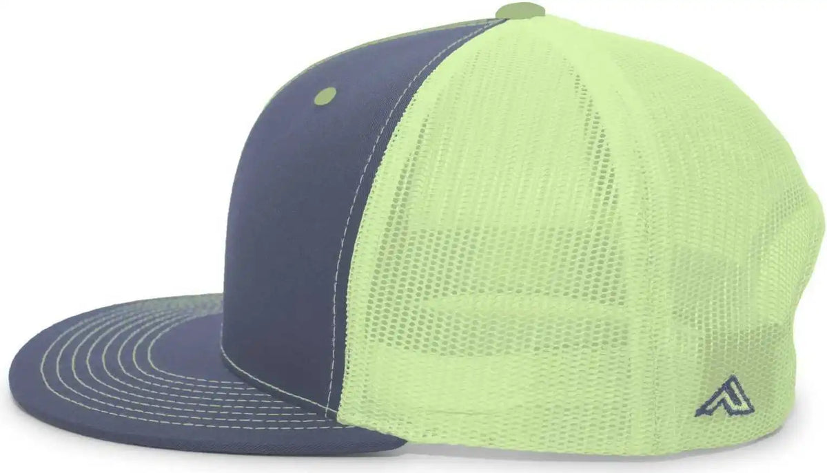 Pacific Headwear 4d3 Trucker D-series Snapback Cap - Graphite Neon Yellow - Dark Gray / 7’’ - 7 7/8’’