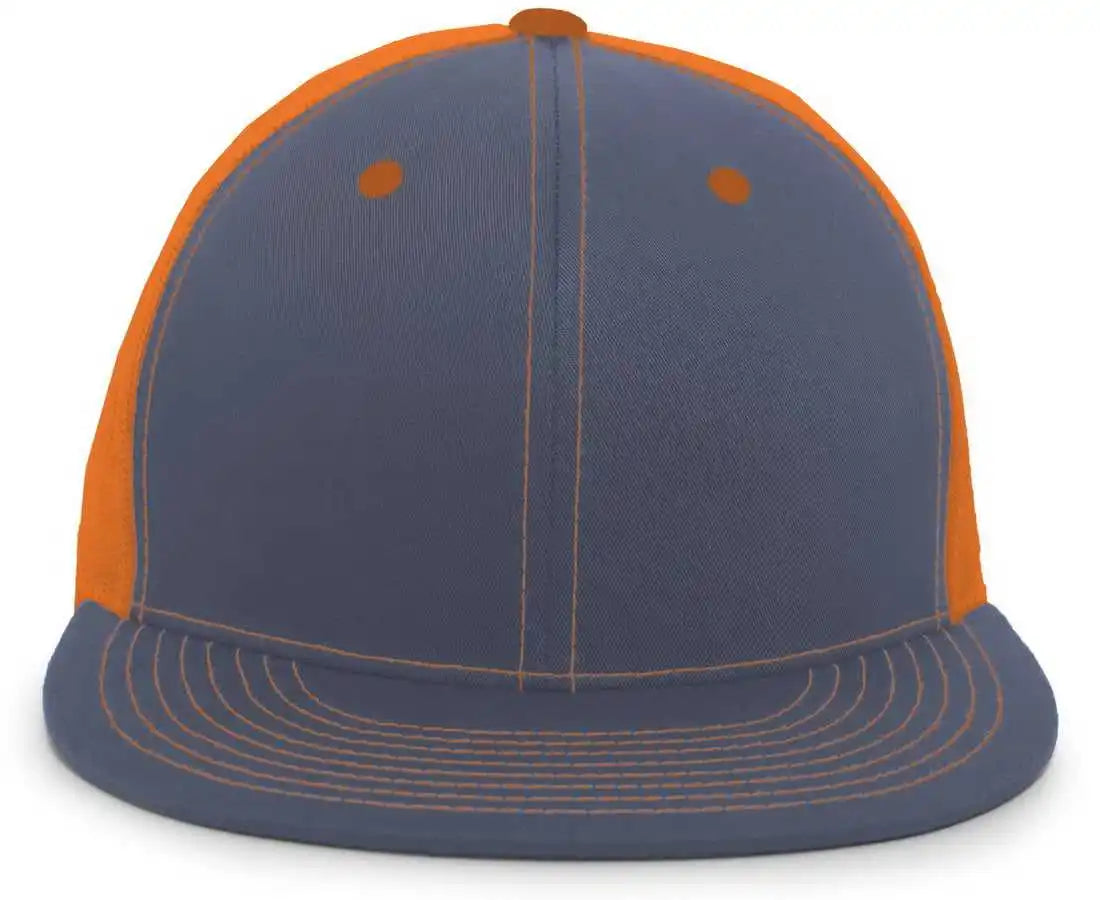 Pacific Headwear 4d3 Trucker D-series Snapback Cap - Graphite Neon Orange - Dark Gray / 7’’ - 7 7/8’’