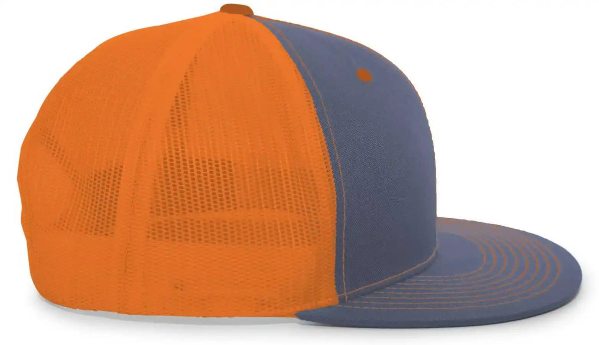 Pacific Headwear 4d3 Trucker D-series Snapback Cap - Graphite Neon Orange - Dark Gray / 7’’ - 7 7/8’’