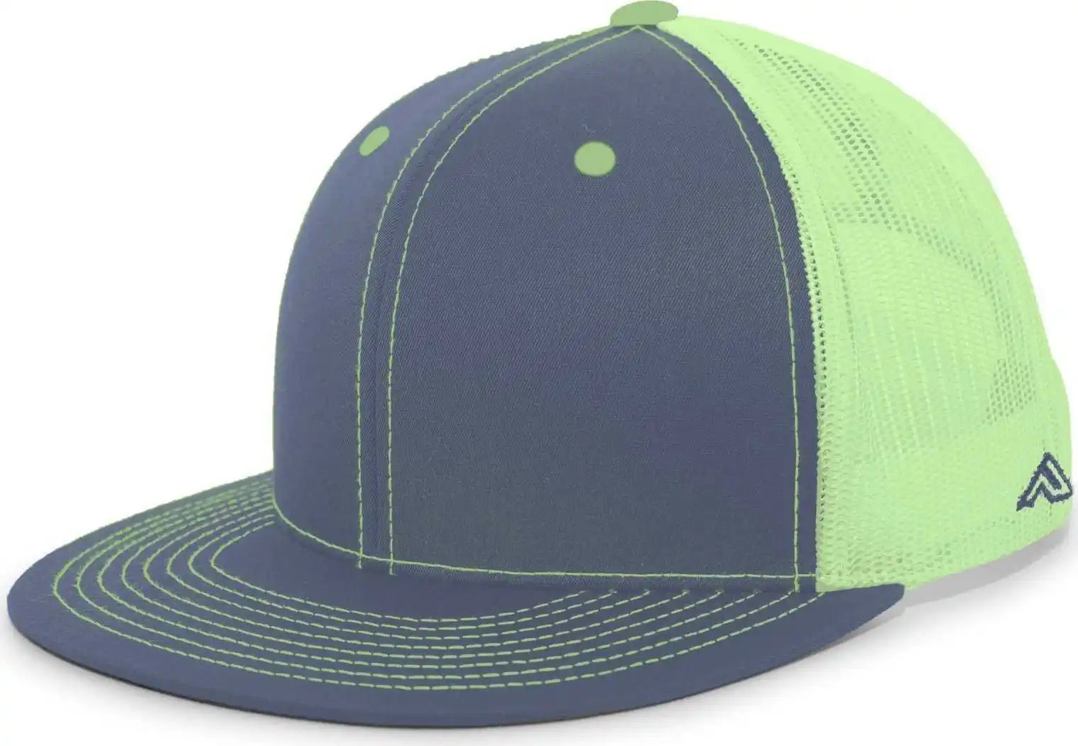 Pacific Headwear 4d3 Trucker D-series Snapback Cap - Graphite Neon Yellow - Dark Gray / 7’’ - 7 7/8’’