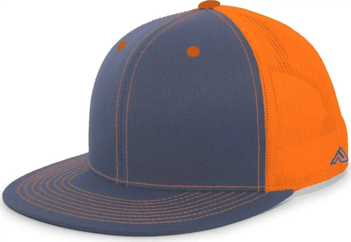 Pacific Headwear 4d3 Trucker D-series Snapback Cap - Graphite Neon Orange - Dark Gray / 7’’ - 7 7/8’’