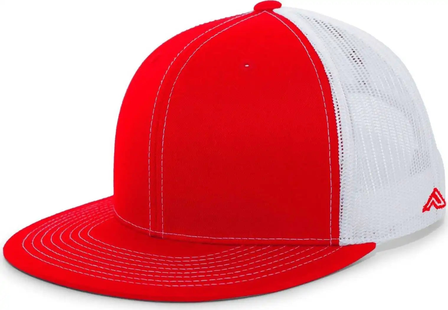 Pacific Headwear 4d3 Trucker D-series Snapback Cap - Red White - 7’’ - 7 7/8’’