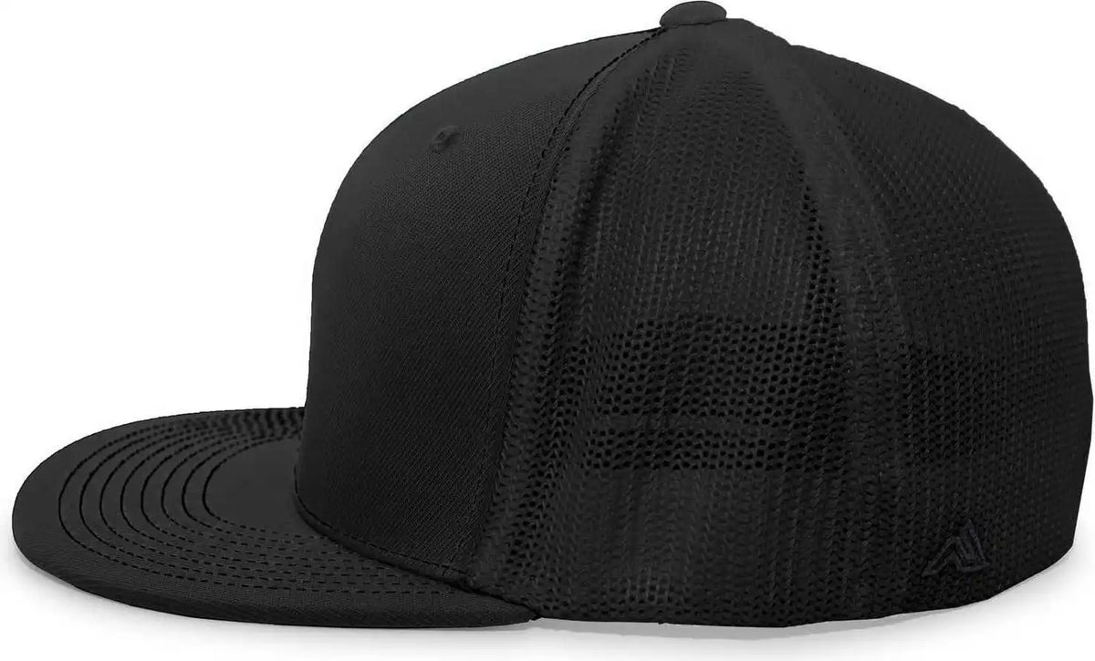 Pacific Headwear 4d5 D-series Trucker Flexfit Cap - Black