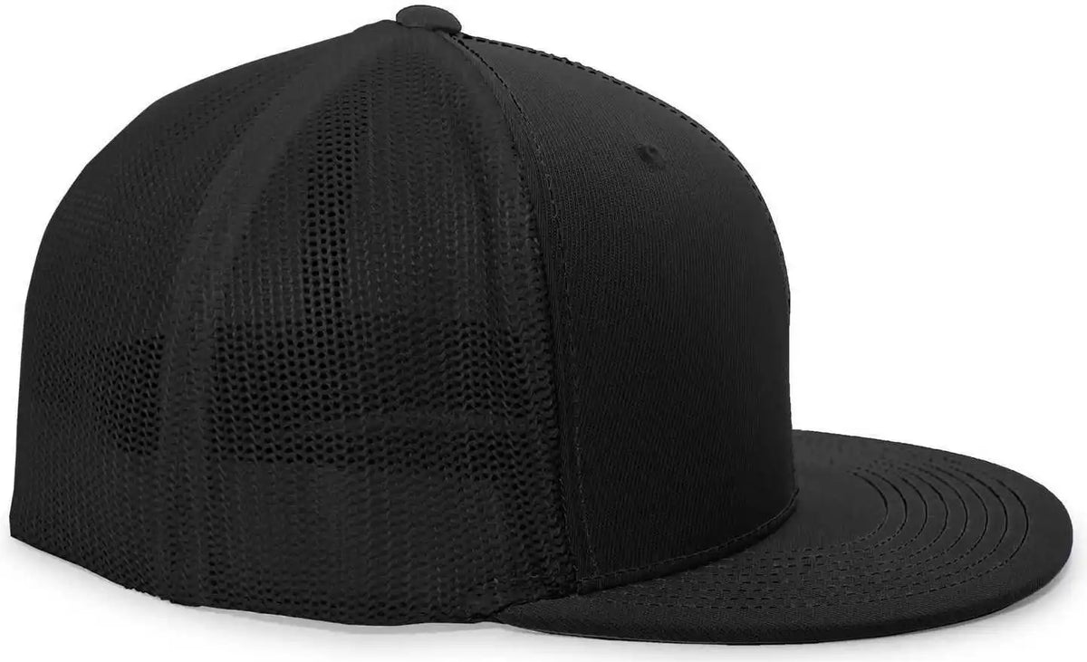 Pacific Headwear 4d5 D-series Trucker Flexfit Cap - Black