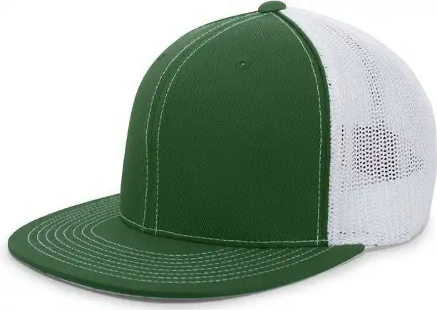 Pacific Headwear 4d5 D-series Trucker Flexfit Cap - Dark Green White
