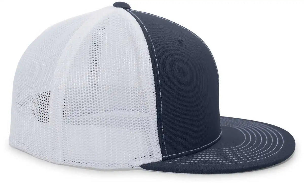 Pacific Headwear 4d5 D-series Trucker Flexfit Cap - Navy White