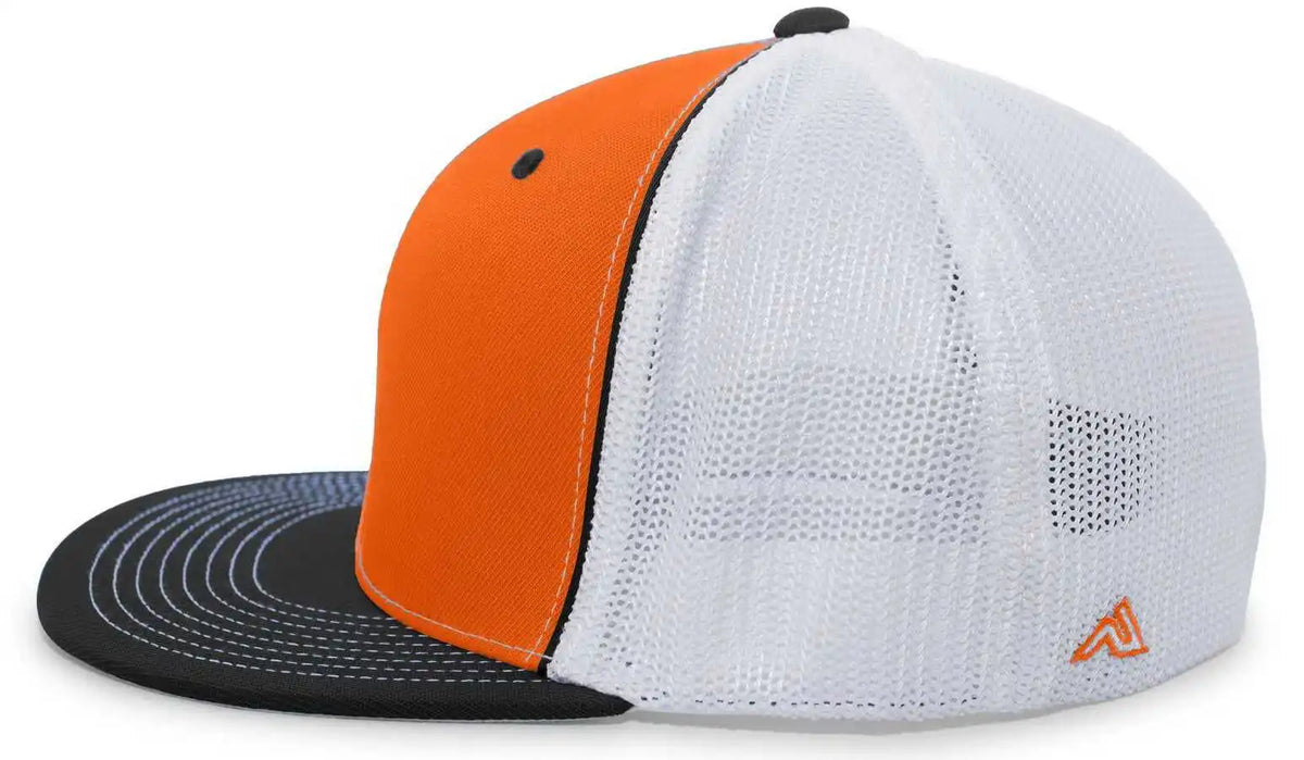 Pacific Headwear 4d5 D-series Trucker Flexfit Cap - Orange Black
