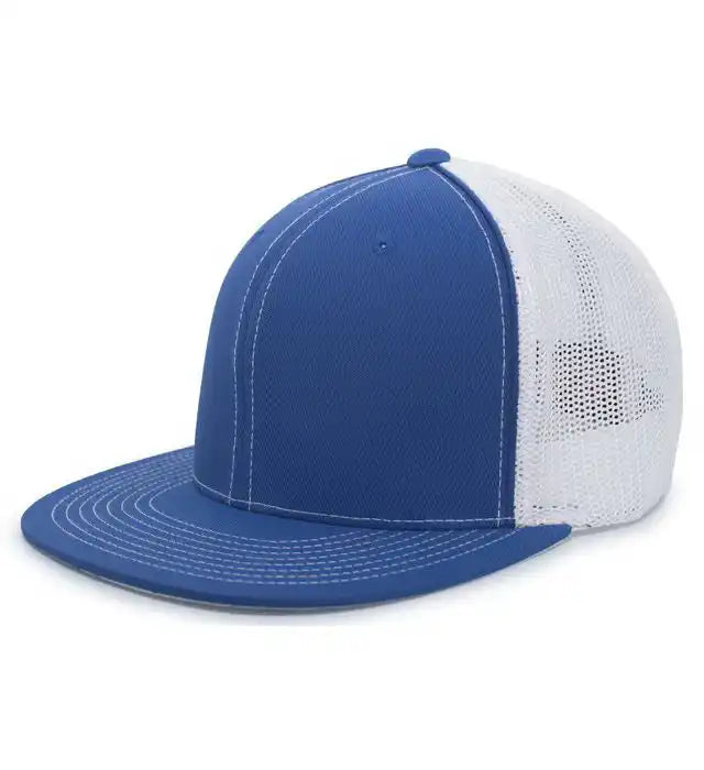 Pacific Headwear 4d5 D-series Trucker Flexfit Cap - Royal White - 6 3/8’’ - 7/8’’