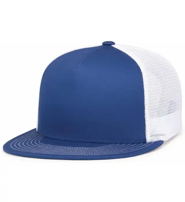 Pacific Headwear 4d7 D-series 5-panel Trucker Snapback Cap - Royal White - 7’’ - 7 7/8’’