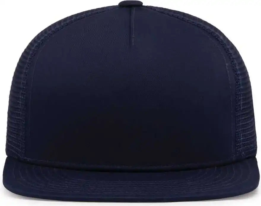Pacific Headwear 4d7 D-series 5-panel Trucker Snapback Cap - True Navy - 7’’ - 7 7/8’’