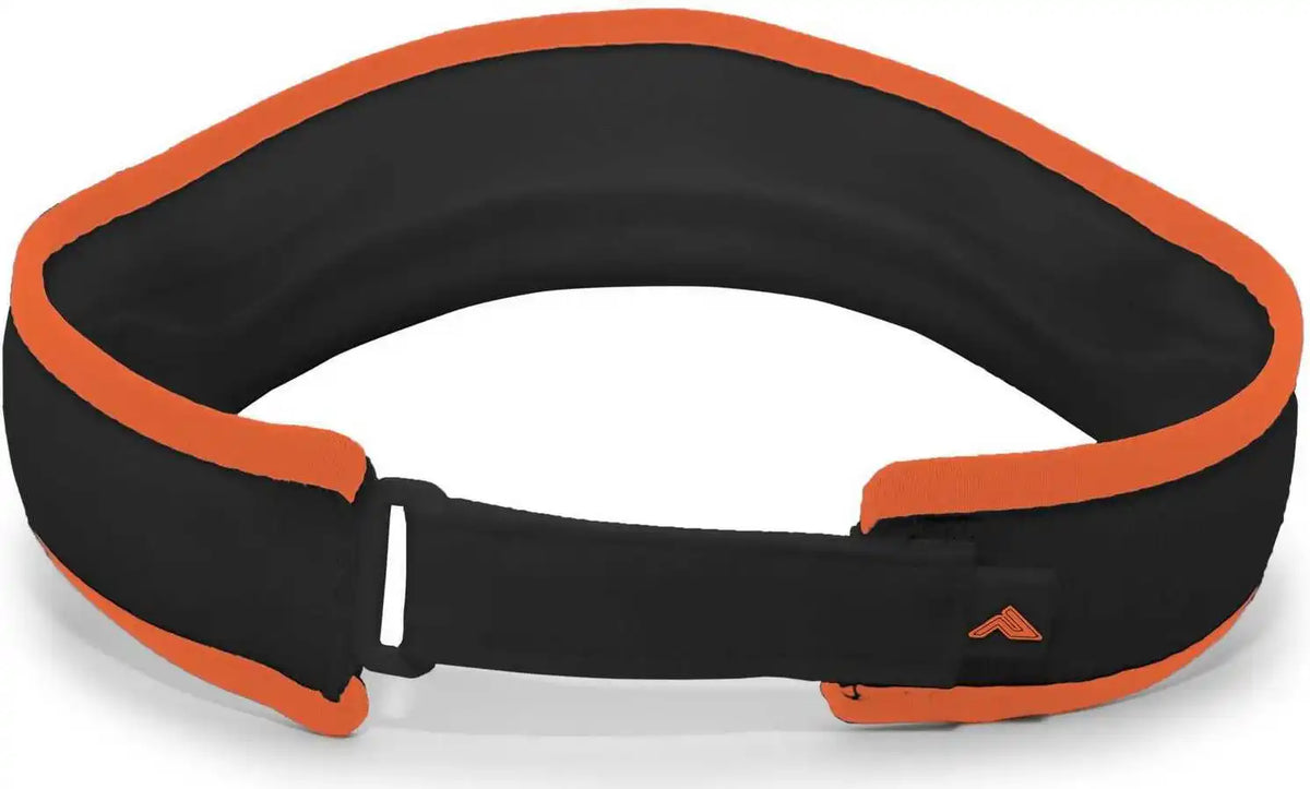 Pacific Headwear 510v Performance Hook-and-loop Visor - Black Orange - 7’’ - 7 7/8’’
