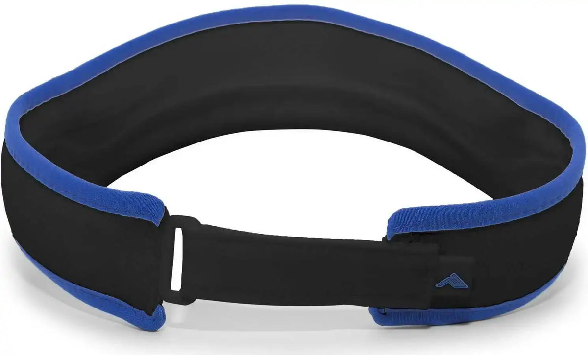 Pacific Headwear 510v Performance Hook-and-loop Visor - Black Royal - 7’’ - 7 7/8’’