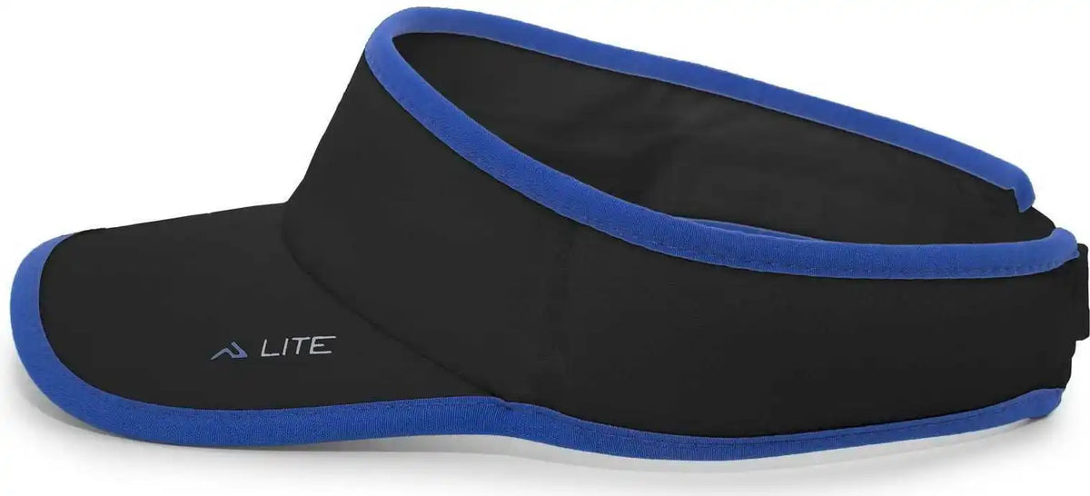 Pacific Headwear 510v Performance Hook-and-loop Visor - Black Royal - 7’’ - 7 7/8’’