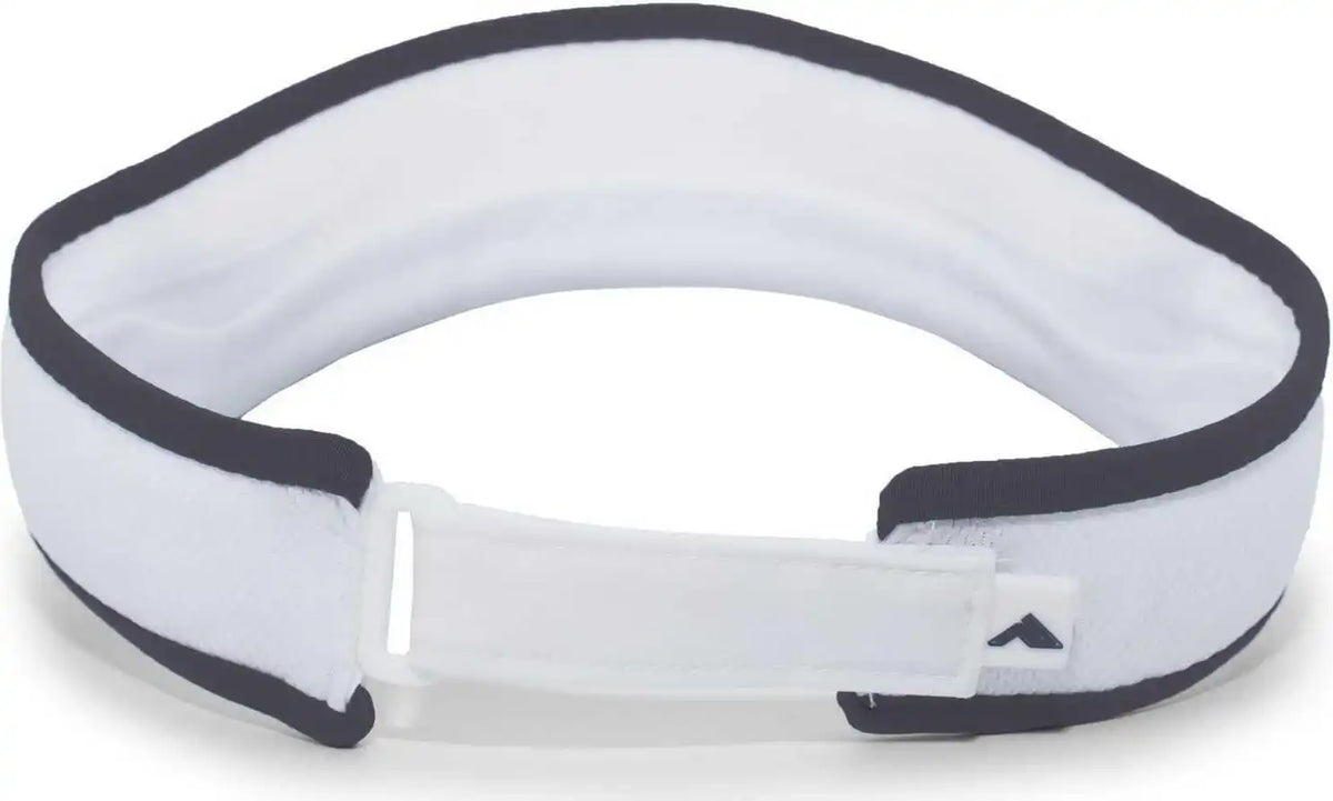 Pacific Headwear 510v Performance Hook-and-loop Visor - White Graphite - Dark Gray / 7’’ - 7 7/8’’