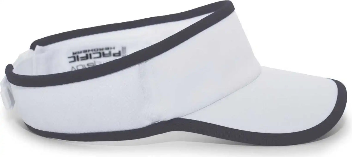 Pacific Headwear 510v Performance Hook-and-loop Visor - White Graphite - Dark Gray / 7’’ - 7 7/8’’