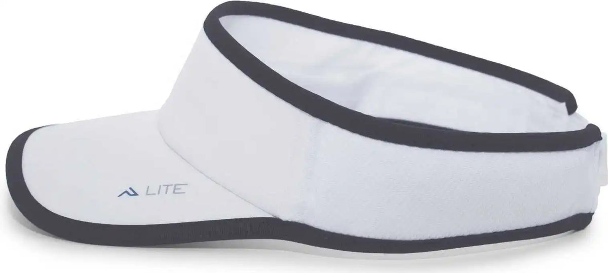 Pacific Headwear 510v Performance Hook-and-loop Visor - White Graphite - Dark Gray / 7’’ - 7 7/8’’