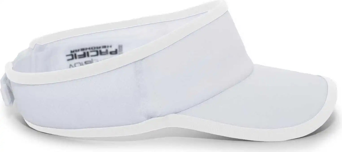 Pacific Headwear 510v Performance Hook-and-loop Visor - White - 7’’ - 7 7/8’’