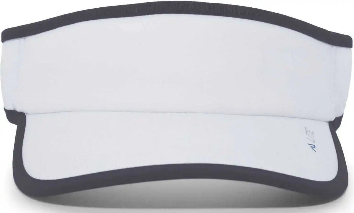 Pacific Headwear 510v Performance Hook-and-loop Visor - White Graphite - Dark Gray / 7’’ - 7 7/8’’