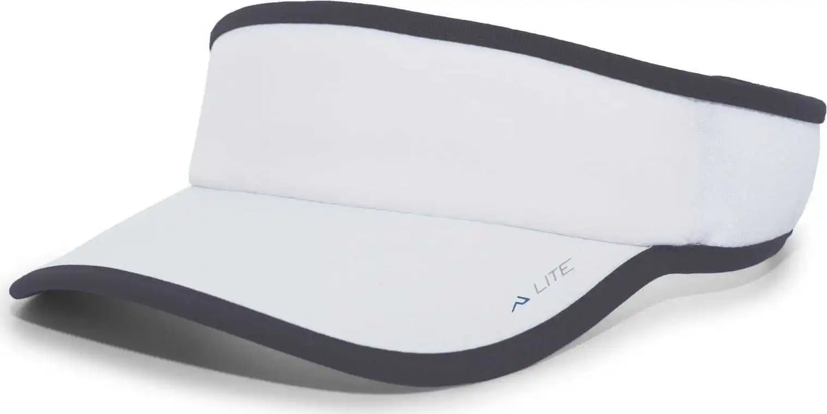 Pacific Headwear 510v Performance Hook-and-loop Visor - White Graphite - Dark Gray / 7’’ - 7 7/8’’